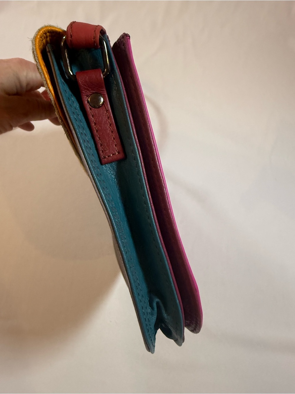 Soruka Reversible Crossbody Bag
Handcrafted Upcycled Leopard Colorblock
NWOT - Picture 14 of 15